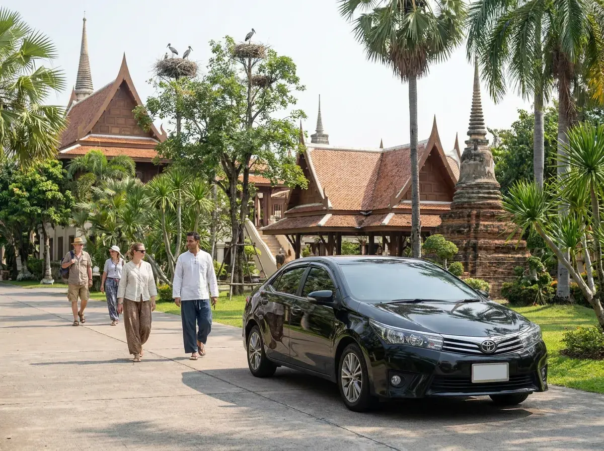 Wat Phai Lom (Openbill Storks) – taxi from Hua Hin
