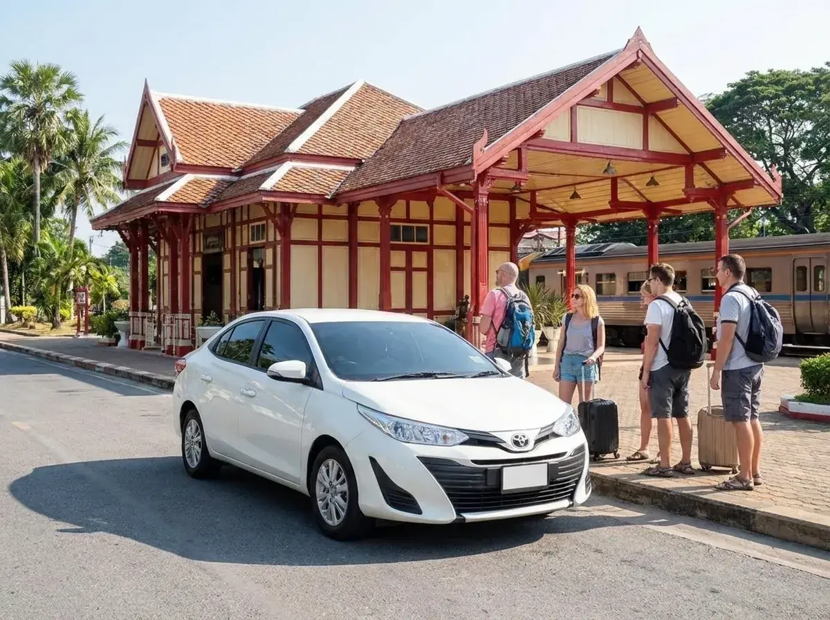 CABHUAHIN private car at Hua Hin railway station